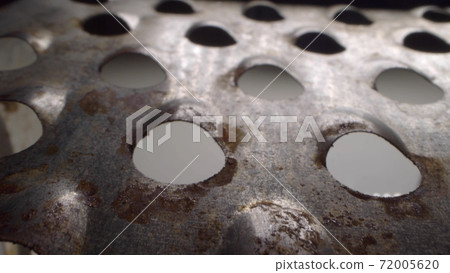 Extreme close-up, detailed. metal grater. copy space 72005620