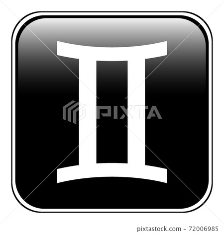 Germini symbol on white. Germini symbol on white. 72006985