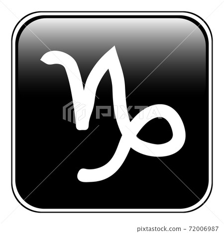 Capricorn symbol on white. 72006987