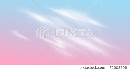 Pink sky pastel vector cloud. Realistic transparent heaven dream sky. Cloudy fluffy magic sunset illustration 72008206