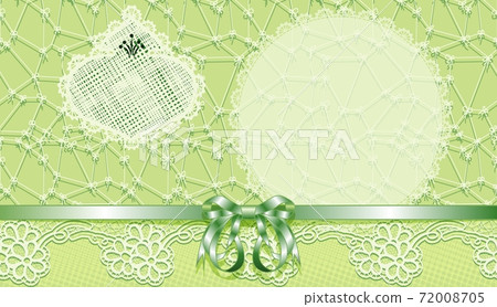 Template gift voucher with a bow and lace. 72008705
