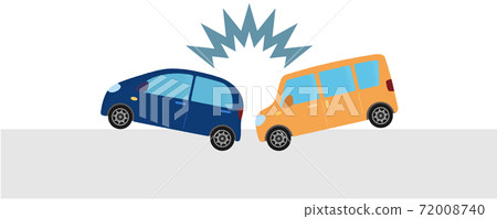 Vector illustration of a traffic accident Collision between passenger cars 72008740