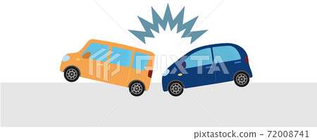 乘用車之間的交通事故碰撞的矢量圖 72008741