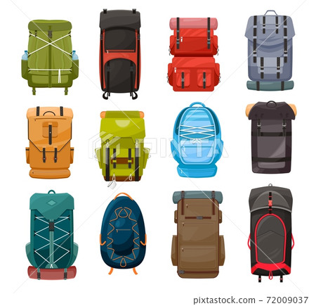 Backpacks, vector trekking back pack travel bags Backpacks, vector trekking back pack travel bags 72009037