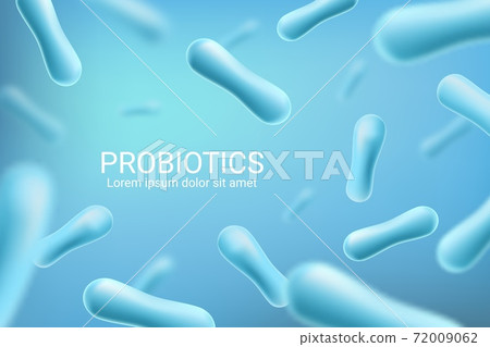 Probiotic bacteria, lactobacillus 3d background 72009062