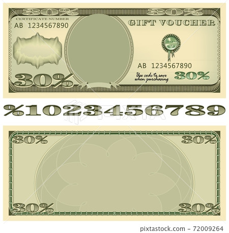 Based on the dollar banknote gift voucher. 72009264