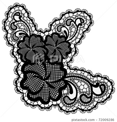 Luxury single lace flower isolated on light... - Stock Illustration ...