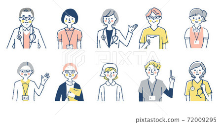 Medical professionals upper body Medical professionals upper body 72009295