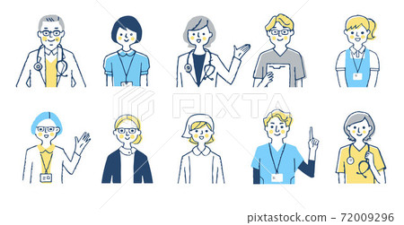 Medical professionals upper body Medical professionals upper body 72009296
