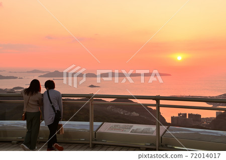 Sunset seen from Inasayama Observatory in Nagasaki 72014017