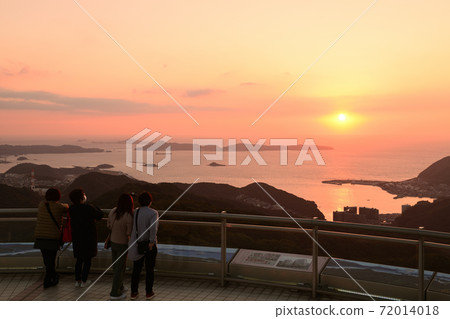 Sunset seen from Inasayama Observatory in Nagasaki 72014018