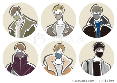 Fashion with a mask. Infectious disease prevention. Fashion with a mask. Infectious disease prevention. 72014166