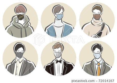 Fashion with a mask. Infectious disease prevention. Fashion with a mask. Infectious disease prevention. 72014167