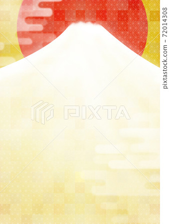Graphic golden Mt. Fuji and New Year's card background illustration of the first sunrise Vertical Other color variations available Graphic golden Mt. Fuji and New Year's card background illustration of the first sunrise Vertical Other color variations available 72014308