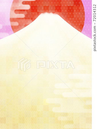 Graphic golden Mt. Fuji and New Year's card background illustration of the first sunrise Vertical Other color variations available Graphic golden Mt. Fuji and New Year's card background illustration of the first sunrise Vertical Other color variations available 72014312