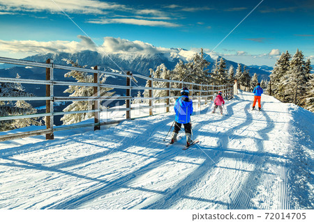 Amazing high mountains and ski slopes,Poiana Brasov,Transylvania,Romania Amazing high mountains and ski slopes,Poiana Brasov,Transylvania,Romania 72014705