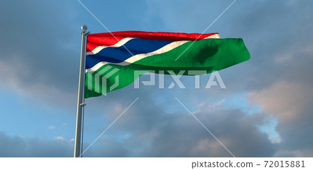 3d rendering of the national flag of the Gambia - Stock Illustration ...