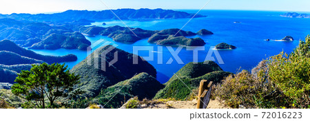 Kaneda Castle Ruins Shiroyama Summit Panorama [Tsushima City, Nagasaki Prefecture] 72016223