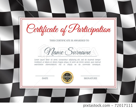 Certificate participation, diploma vector template 72017111