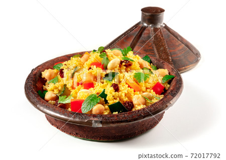 Moroccan couscous in a tagine 72017792