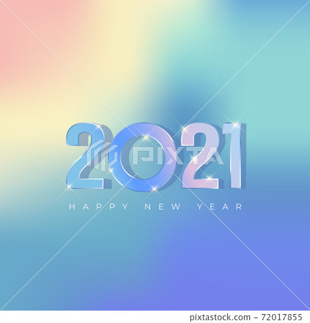 2021 Happy New Year with Glitter 72017855