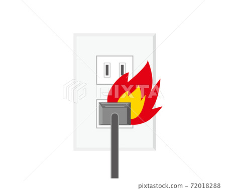 矢量圖的電源，插座，電力，火，起火 72018288
