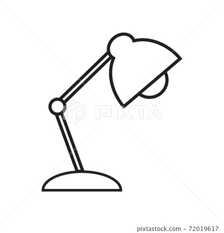 Reading-lamp, line icon on white background 72019617