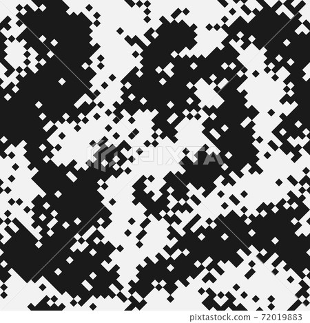 Vector abstract geometric seamless pattern with black and white shapes 72019883