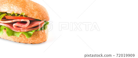 sandwich with ham, cheese, isolated sandwich with ham, cheese, isolated 72019909