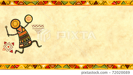Grunge background with African traditional patterns Grunge background with African traditional patterns 72020089