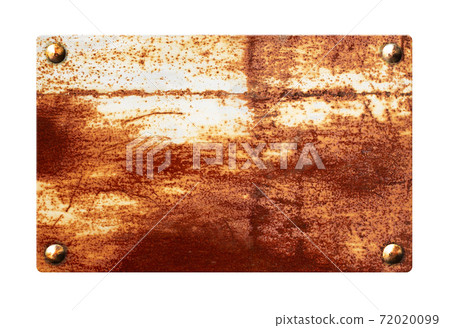 Old metallic plank with vintage nails 72020099