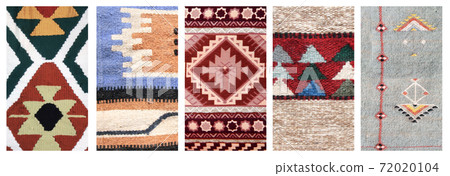 Set of banners with textures of berber traditional wool carpets Set of banners with textures of berber traditional wool carpets 72020104