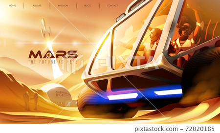 the missions on Mars, scientists driving a rover, the space shuttle is being launched to the orbit of the planet 72020185