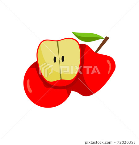 Red apple Fruit Design Sign Illustration Isolated 72020355