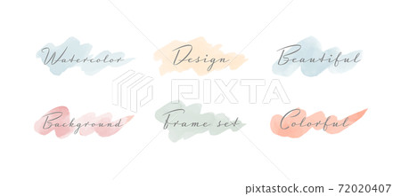Watercolor brush stroke set / illustration / background / frame / colorful / frame / line / decoration / decoration 72020407