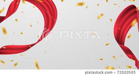 Grand Opening Card with red Ribbon Background - Stock