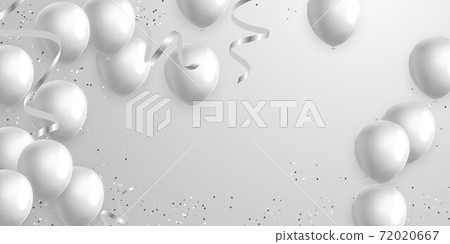 Celebration frame party banner with gray balloons background. Sale Vector illustration. Grand Opening Card luxury greeting rich. Celebration frame party banner with gray balloons background. Sale Vector illustration. Grand Opening Card luxury greeting rich. 72020667
