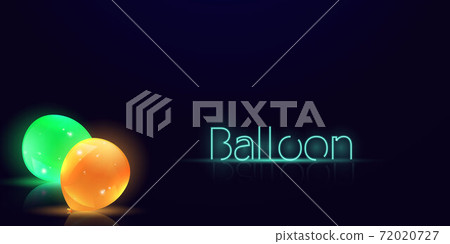 party color balloons Glow, confetti concept design template holiday Happy Day, background Celebration Vector illustration. 72020727
