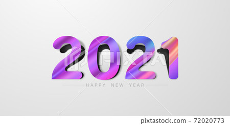 2021 Happy New Year Colorful background and christmas themed congratulations and cards. 2021 Happy New Year Colorful background and christmas themed congratulations and cards. 72020773