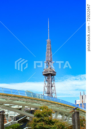 名古屋市，電視塔和水飛船的景觀 72022047