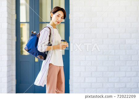 Career woman attending work 72022209