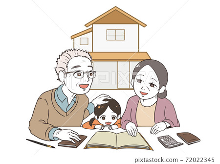 考慮一座兩層樓的建築，一對老年夫婦和孫子 72022345