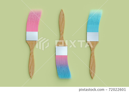 Three paintbrushes rendering Three paintbrushes rendering 72022601
