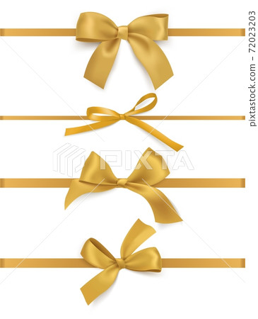 Elegance white satin bow with ribbon isolated Vector Image