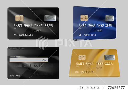Debit cards. Plastic bank financial credit cards realistic template Debit cards. Plastic bank financial credit cards realistic template 72023277