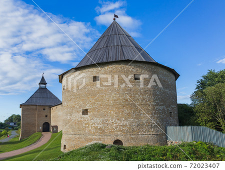 Ancient historical old Ladoga fortress in the village of Staraya Ladoga - Leningrad region Russia 72023407