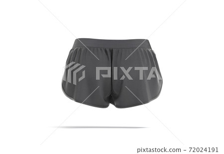 Blank black women shorts mock up, back view Blank black women shorts mock up, back view 72024191