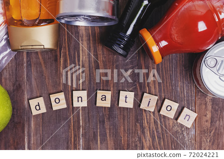 Canned and packaged foodstuff for a charity or food donation Canned and packaged foodstuff for a charity or food donation 72024221