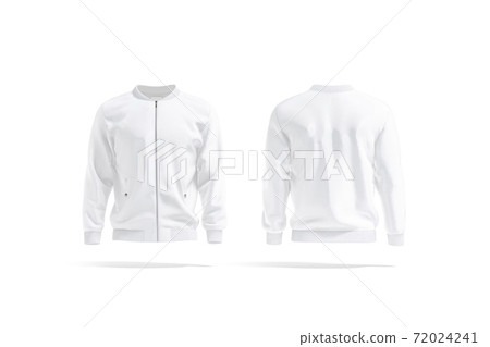 Download Blank White Bomber Jacket Mockup Front And Stock Illustration 72024241 Pixta