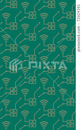 Seamless geometric pattern with the image of... - Stock Illustration ...